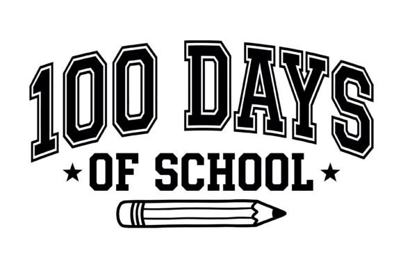 100 Days School Design Graphics for T-Shirt Designs