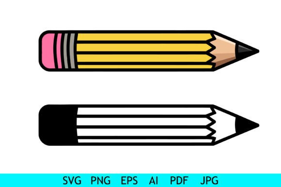 Cute Cartoon Pencil Clipart Set for Crafts and Graphics