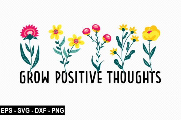 Grow Positive Thoughts T Shirt Graphic Design Review