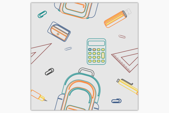 Outline School Stuffs Seamless Pattern Review