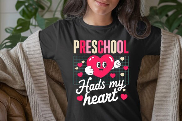 Preschool Teacher Heart T-Shirt Graphics