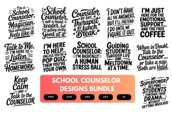 School Counselor SVG Bundle for Crafts and Graphics