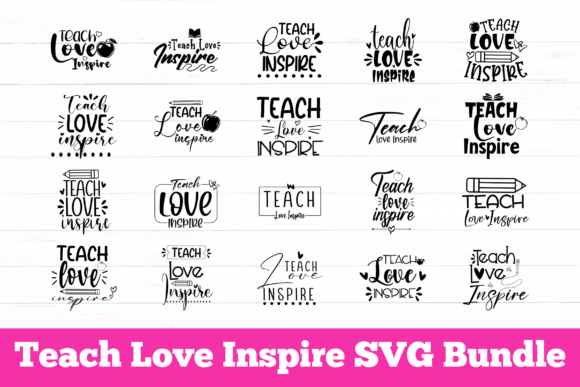 Teach Love Inspire SVG for Embroidery Projects