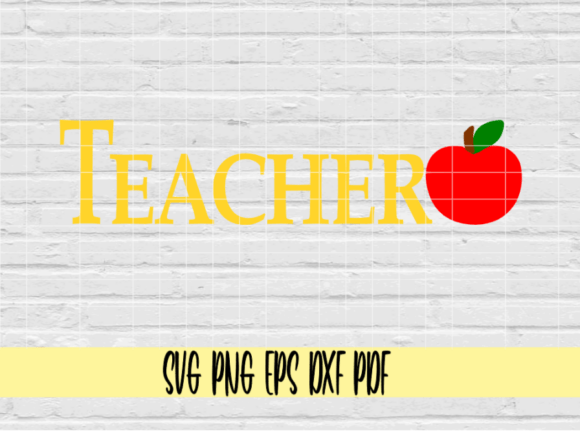 Teacher Plaque with Apple Graphics for Crafts